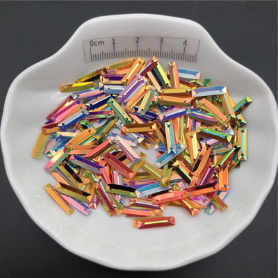 30g 3*13MM găuri duble bară strălucitoare culoare aurie paiete largi Paillettes pentru cusut, pantofi, pălărie, bricolaj pentru copii, accesorii de meșteșuguri