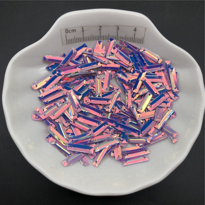 30g 3*13MM găuri duble bară strălucitoare culoare aurie paiete largi Paillettes pentru cusut, pantofi, pălărie, bricolaj pentru copii, accesorii de meșteșuguri