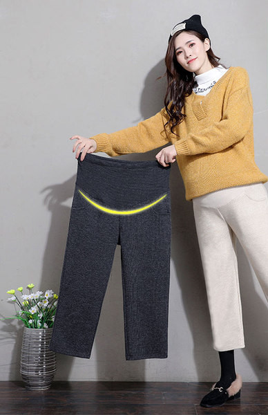 Γυναικείο ψηλόμεσο παντελόνι εγκυμοσύνης σε δύο χρώματα