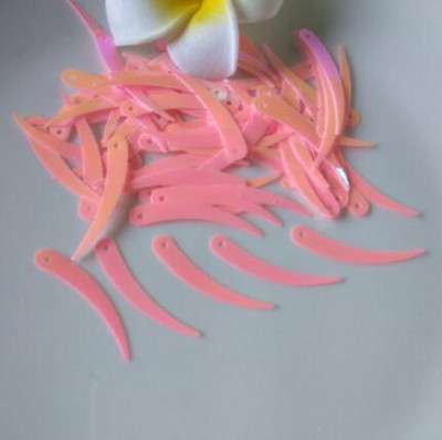 Colorful Sickle,Ivory Shape Τσάντα κουρτίνας σπιτιού Καπέλο παπουτσιών Ρούχα Εμφάνιση Ρούχα Διακοσμητικά Παγιέτες 1 τρύπας Χειροτεχνία 1200τμχ 5*32mm A0190L