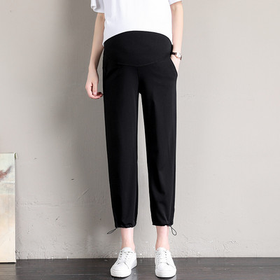 Γυναικείο παντελόνι για εγκύους σε μαύρο χρώμα