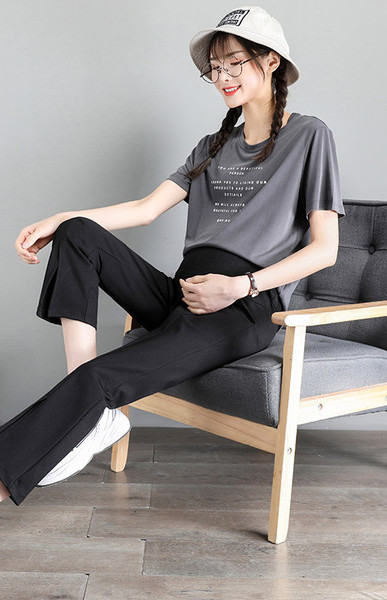 Γυναικείο casual παντελόνι με σκίσιμο