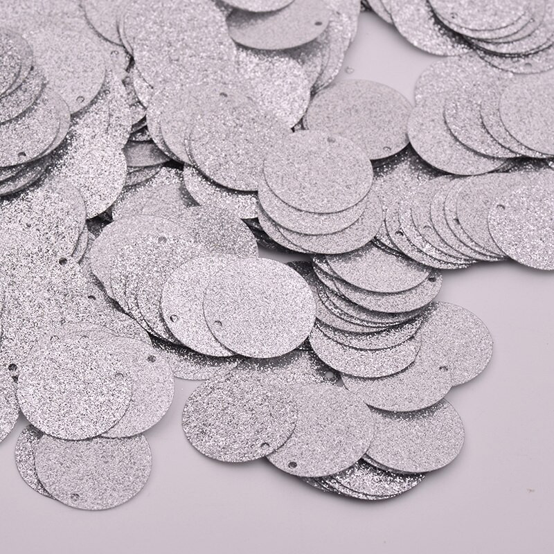 JUNAO 20g 18mm Särakulla Hõbeda Õmblemine Suured litrid Ümmargused Lamedad Paillttes Kõrvarõngad Ripatsid Riided Käsitöö DIY Kodukaunistused