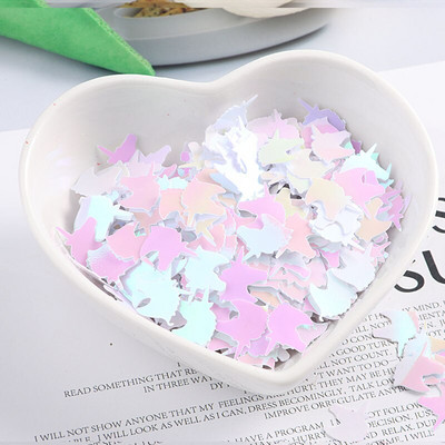 15 g/pachet 10 mm PVC Forma Unicorn Paiete Largi Paillettes Cusut Femei Imbracaminte Genti Accesorii Artizanat de nunta