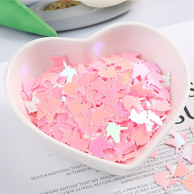 15 g/pachet 10 mm PVC Forma Unicorn Paiete Largi Paillettes Cusut Femei Imbracaminte Genti Accesorii Artizanat de nunta