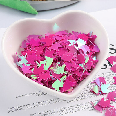 15 g/pachet 10 mm PVC Forma Unicorn Paiete Largi Paillettes Cusut Femei Imbracaminte Genti Accesorii Artizanat de nunta