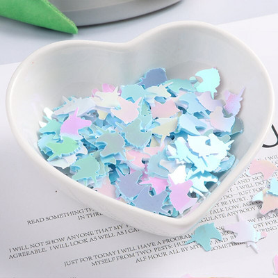 15 g/pachet 10 mm PVC Forma Unicorn Paiete Largi Paillettes Cusut Femei Imbracaminte Genti Accesorii Artizanat de nunta