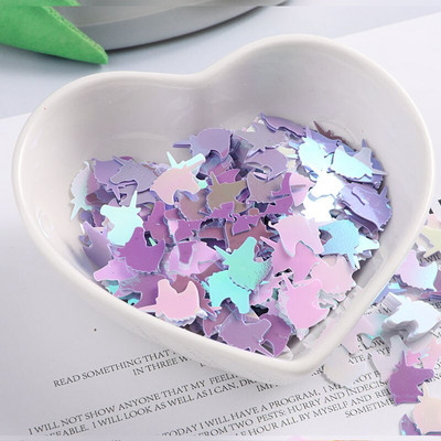 15 g/pachet 10 mm PVC Forma Unicorn Paiete Largi Paillettes Cusut Femei Imbracaminte Genti Accesorii Artizanat de nunta