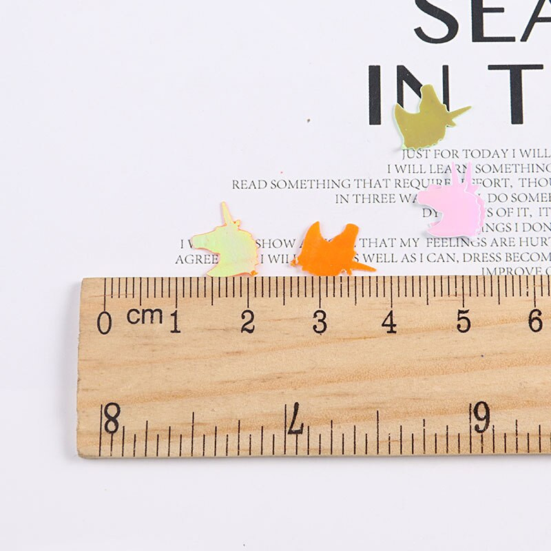 15 g/pachet 10 mm PVC Forma Unicorn Paiete Largi Paillettes Cusut Femei Imbracaminte Genti Accesorii Artizanat de nunta