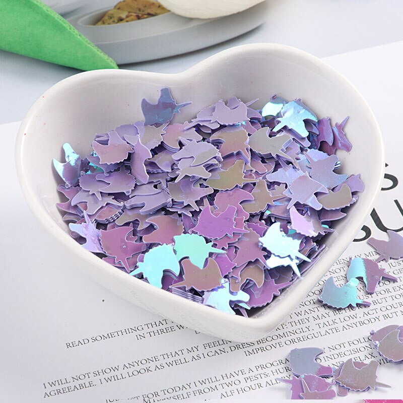 15 g/pachet 10 mm PVC Forma Unicorn Paiete Largi Paillettes Cusut Femei Imbracaminte Genti Accesorii Artizanat de nunta
