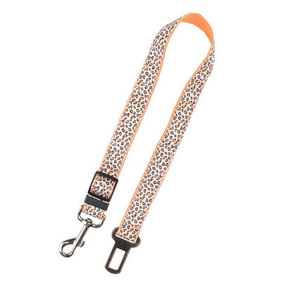 Leopard Print Καμουφλάζ Ζώνες ασφαλείας αυτοκινήτου για σκύλους κατοικίδιων ζώων Ρυθμιζόμενες ζώνες ασφαλείας οχήματος Λουρί έλξης Εξωτερικό λουρί λουριών για σκύλους ταξιδίου