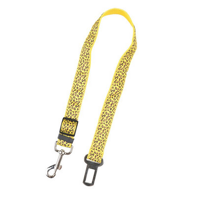 Leopard Print Καμουφλάζ Ζώνες ασφαλείας αυτοκινήτου για σκύλους κατοικίδιων ζώων Ρυθμιζόμενες ζώνες ασφαλείας οχήματος Λουρί έλξης Εξωτερικό λουρί λουριών για σκύλους ταξιδίου