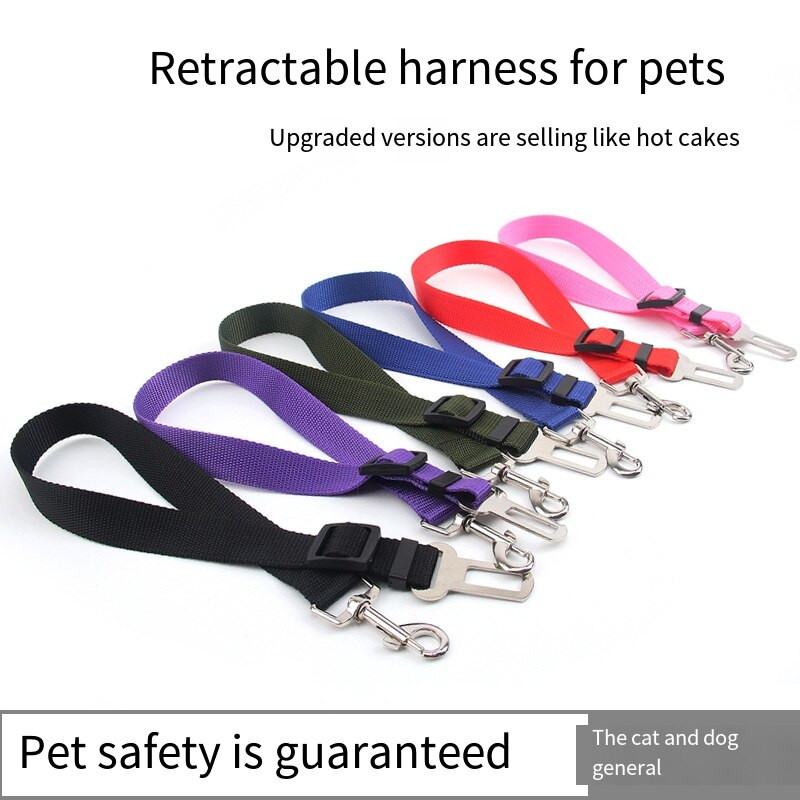 Reguleeritav lemmikloomade koerte auto turvavöö kutsikate turvarihmad, praktilised kutsikate reisimise veojõurihma kinnitusklambrid koertele Lemmikloomatoode