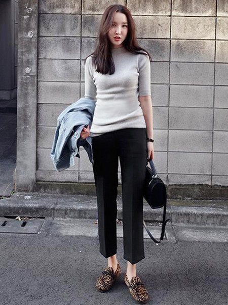 Μοντέρνο γυναικείο παντελόνι εγκυμοσύνης 9/10