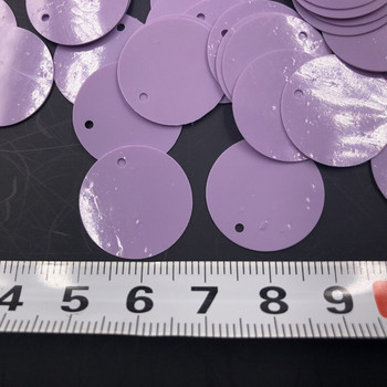 20 mm 150 бр. Големи плоски кръгли плътни лилави пайети PVC свободни пайети Paillette за шиене на облекло сватбени аксесоари за занаяти Направи си сам