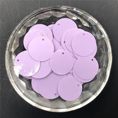 20 χιλιοστά 150 τεμ. Μεγάλες επίπεδες στρογγυλές συμπαγείς μωβ παγιέτες PVC Loose παγιέτες Paillette για ράψιμο ενδυμάτων γάμου DIY αξεσουάρ χειροτεχνίας