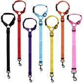 Centura de siguranță pentru mașină pentru animale de companie, lesă cu plumb, centură de siguranță pentru scaunul din spate, ham reglabil pentru câini pentru pisoi, câini, lesă, accesorii pentru animale de companie, dropshipping