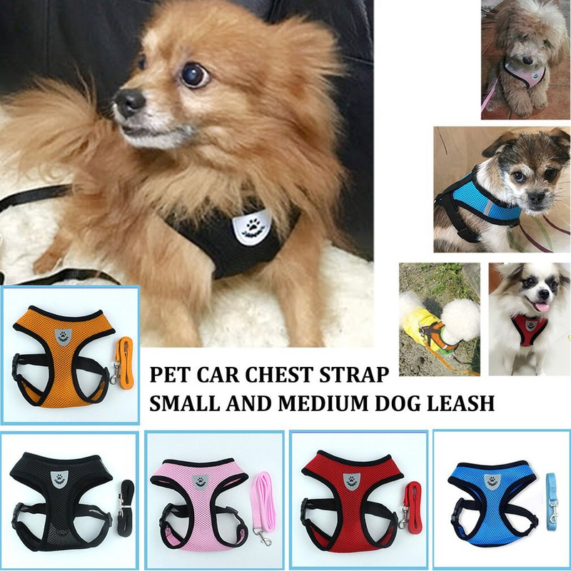 Ρυθμιζόμενο λουρί για σκύλους Puppy Pet Dogs Vest Car Running Small Medium Large ρυθμιζόμενο μαλακό γιλέκο Pet Pet Dogs