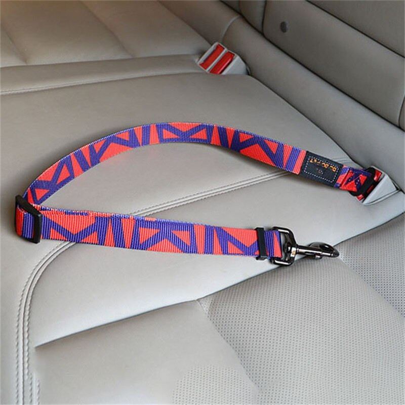 Ζώνη ασφαλείας αυτοκινήτου για σκύλους Ζώνη ασφαλείας για κουτάβι Σχοινί πρόσφυσης νάιλον πτυσσόμενο κατοικίδιο ζώο με αυτόματο σταθερό σύστημα Riband Προμήθειες για μικρά ζώα