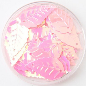 65 τμχ/Παρτίδα Πράσινες πούλιες Σχήμα γκλίτερ Παγιέτες φύλλων 14x25 χιλιοστών Παγιέτες φύλλων Κομφετί Ράψιμο Diy ένδυμα lentejuela paillettes SE7