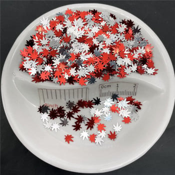 Νέα Hot 20g 6mm Maple Leaves Shape PVC χαλαρές πούλιες Glitter Paillettes για κομφετί μανικιούρ/ράψιμο/στολισμός γάμου Nail Art