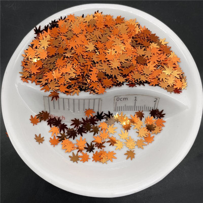 Νέα Hot 20g 6mm Maple Leaves Shape PVC χαλαρές πούλιες Glitter Paillettes για κομφετί μανικιούρ/ράψιμο/στολισμός γάμου Nail Art