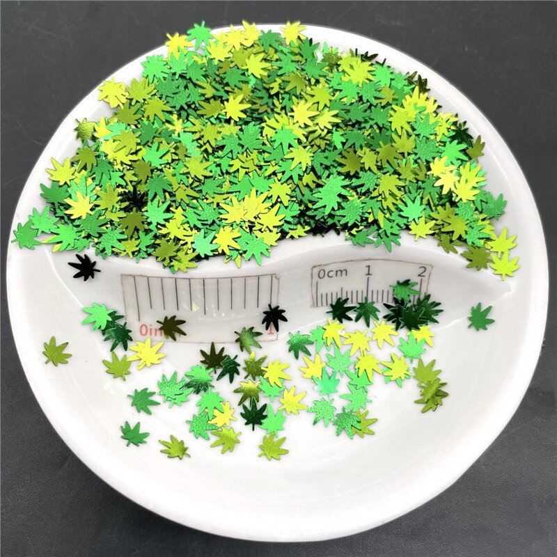 Νέα Hot 20g 6mm Maple Leaves Shape PVC χαλαρές πούλιες Glitter Paillettes για κομφετί μανικιούρ/ράψιμο/στολισμός γάμου Nail Art