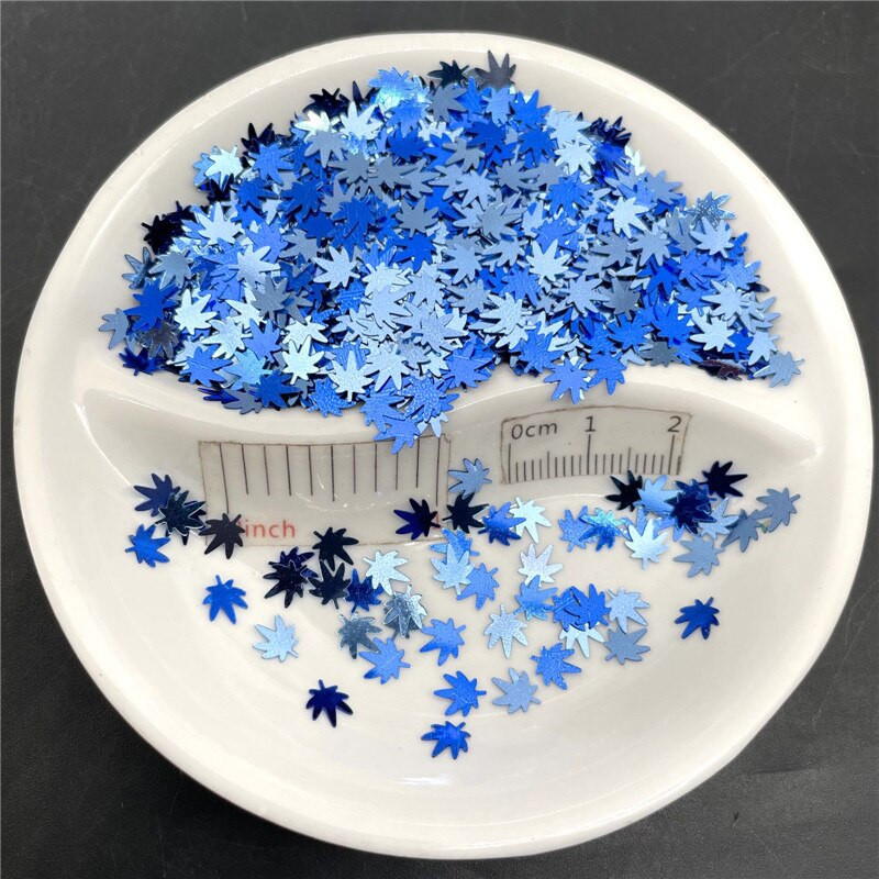 Νέα Hot 20g 6mm Maple Leaves Shape PVC χαλαρές πούλιες Glitter Paillettes για κομφετί μανικιούρ/ράψιμο/στολισμός γάμου Nail Art