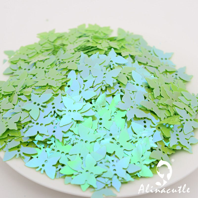 25g 13mm Butterfly Sequins kuldsed Paillette õmblemisrõivaste aksessuaarid, rõivamanused, DIY Sequins scrapbooking shakerid