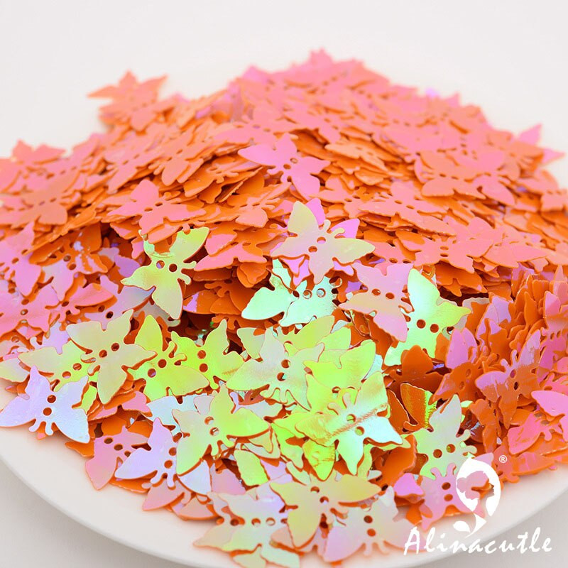 25g 13mm Butterfly Sequins kuldsed Paillette õmblemisrõivaste aksessuaarid, rõivamanused, DIY Sequins scrapbooking shakerid