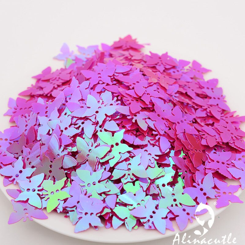 25g 13mm Butterfly Sequins kuldsed Paillette õmblemisrõivaste aksessuaarid, rõivamanused, DIY Sequins scrapbooking shakerid