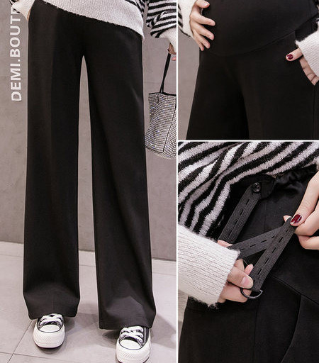 Casual γυναικείο παντελόνι σε μαύρο χρώμα - ίσιο μοντέλο