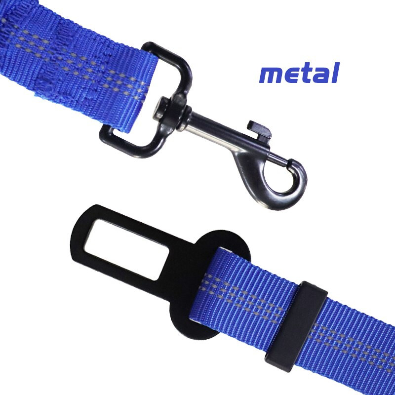 Centura de siguranță reglabilă pentru mașini pentru animale de companie, cu plumb de siguranță elastică, centură de lesă pentru câine, cu amortizare reflectorizată, frânghie de siguranță pentru provizii pentru câini mici și mari