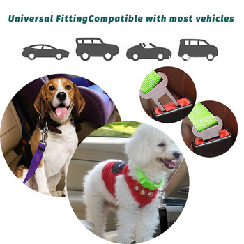 Αξεσουάρ για σκύλους Ρυθμιζόμενη ζώνη ασφαλείας για σκύλους για κατοικίδιο ζώο αυτοκινήτου για κάθισμα κατοικίδιων ζώων Πλεξούδα οχήματος για σκύλους Μοχλός ασφαλείας Μοχλός έλξης για σκύλους