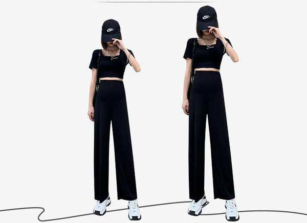 Γυναικείο casual ψηλόμεσο παντελόνι εγκυμοσύνης