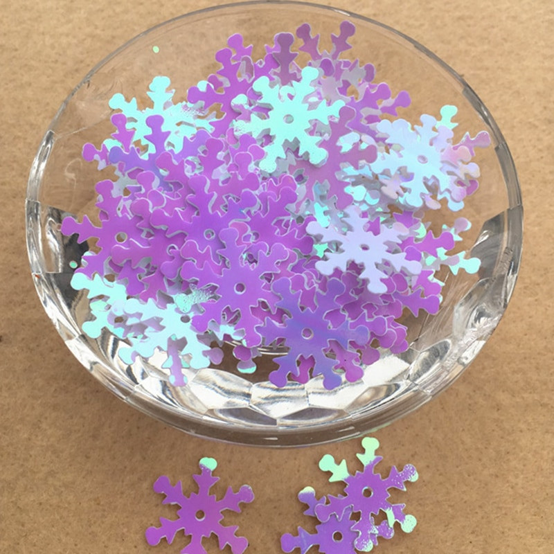 10g 19mm Παγιέτες χιονονιφάδας Παγιέτα Ράψιμο Χριστουγεννιάτικη παγιέτα DIY Διακοσμητικά Ευρήματα διακόσμηση γάμου Αξεσουάρ ρούχων