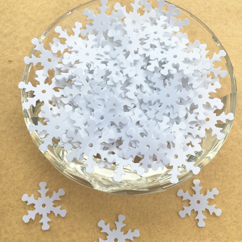 10g 19mm Παγιέτες χιονονιφάδας Παγιέτα Ράψιμο Χριστουγεννιάτικη παγιέτα DIY Διακοσμητικά Ευρήματα διακόσμηση γάμου Αξεσουάρ ρούχων