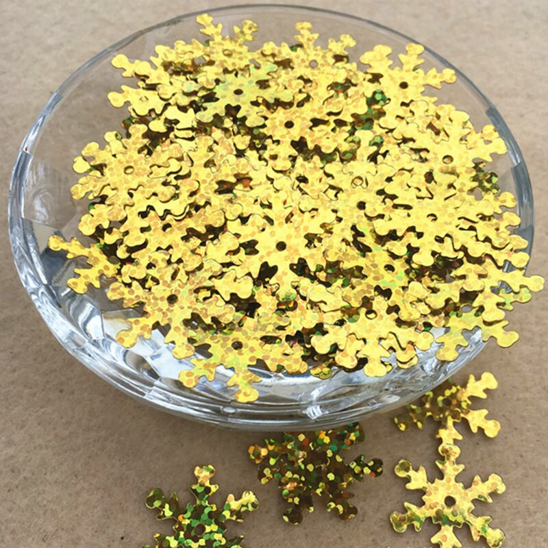 10g 19mm Παγιέτες χιονονιφάδας Παγιέτα Ράψιμο Χριστουγεννιάτικη παγιέτα DIY Διακοσμητικά Ευρήματα διακόσμηση γάμου Αξεσουάρ ρούχων