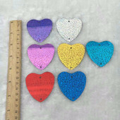 20 buc/pungă 55 mm paiete laser paiete mari în formă de inimă paiete din PVC bricolaj cusut nunta artizanat Lentejuelas accesorii 2 găuri