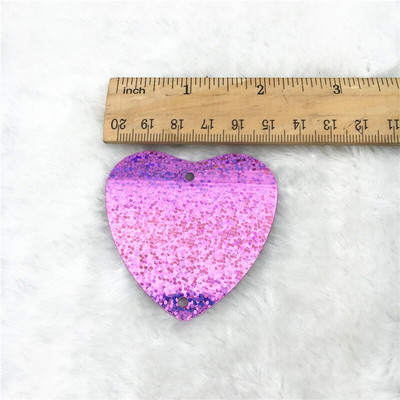 20 buc/pungă 55 mm paiete laser paiete mari în formă de inimă paiete din PVC bricolaj cusut nunta artizanat Lentejuelas accesorii 2 găuri
