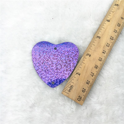 20 buc/pungă 55 mm paiete laser paiete mari în formă de inimă paiete din PVC bricolaj cusut nunta artizanat Lentejuelas accesorii 2 găuri