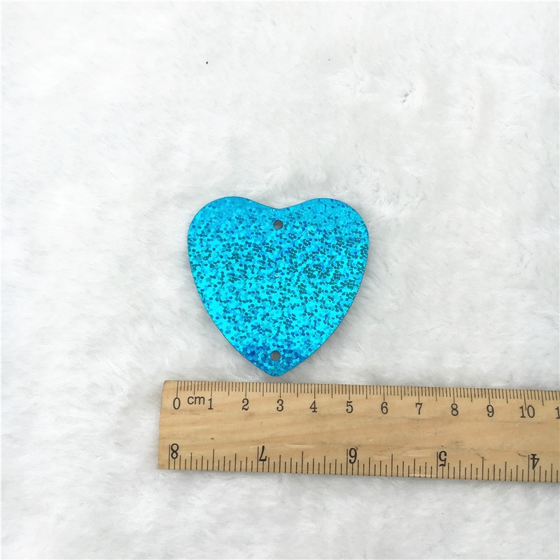 20 buc/pungă 55 mm paiete laser paiete mari în formă de inimă paiete din PVC bricolaj cusut nunta artizanat Lentejuelas accesorii 2 găuri