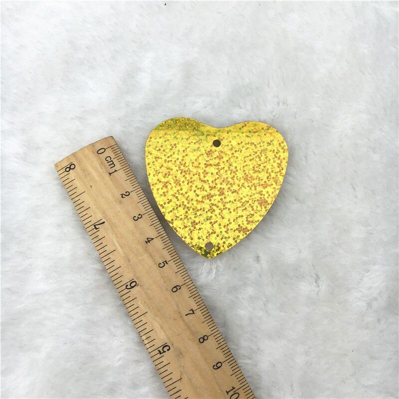 20 buc/pungă 55 mm paiete laser paiete mari în formă de inimă paiete din PVC bricolaj cusut nunta artizanat Lentejuelas accesorii 2 găuri