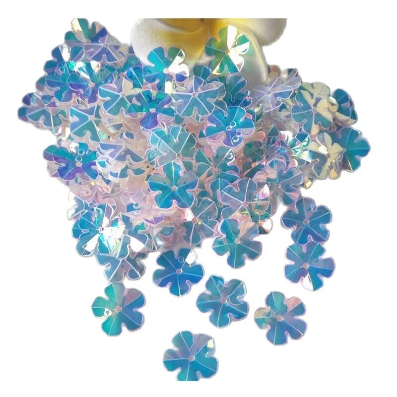 Ασημένια γκλίτερ Παγκιέτες Πεταλούδα Λουλούδια PVC Χαλαρές Παγιέτες Παγιέτα Ράψιμο Νυφικών Ενδυμάτων Καπέλα παπουτσιών DIY Αξεσουάρ SE30