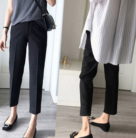 Ženske tajice za trudnice u crnoj boji