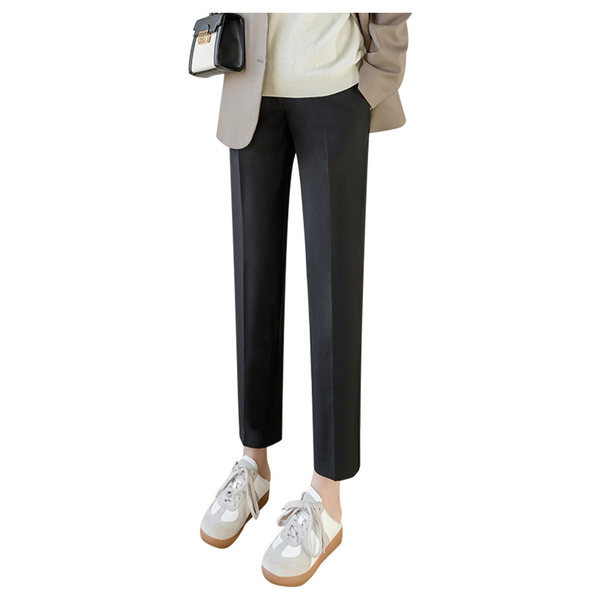 Γυναικείο ψηλόμεσο ίσιο παντελόνι κατάλληλο για εγκύους