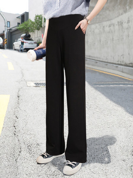 Γυναικείο casual παντελόνι με τσέπες - για εγκύους