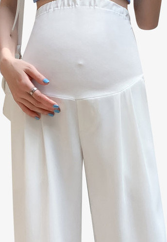 Дамски широк панталон с висока талия- в три цвята