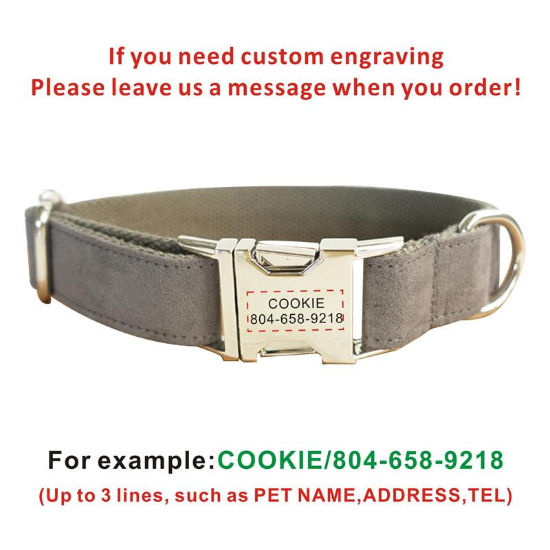 Zgarda personalizata pentru caini Zgarda personalizate pentru animale de companie, gravare gratuita, placuta de identificare, eticheta de identificare, accesoriu pentru animale de companie, set de lesa pentru zgarda catelului din catifea multipla