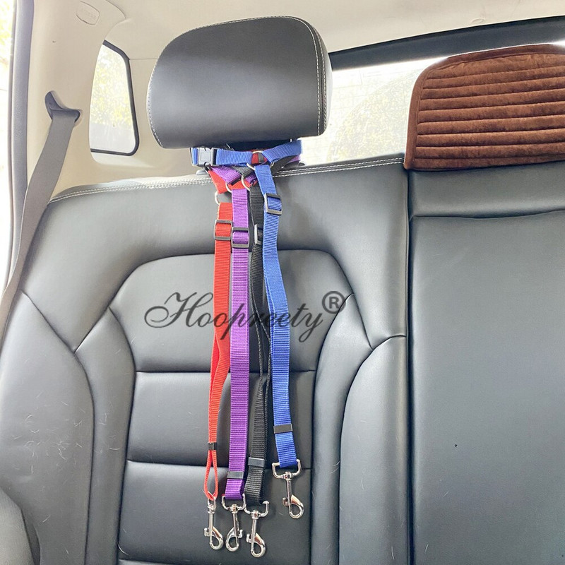 Lemmiklooma koera turvavöö ohutus Koera auto turvavöö rihm reguleeritav sõiduki turvavöö nailonrihm auto peatoe turvarihmad koerale